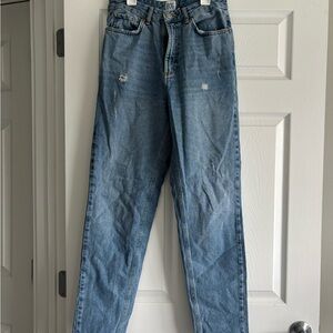 BDG Light Blue High-Rise Straight Jeans